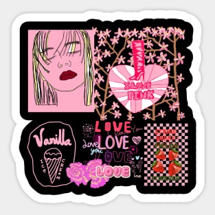 pink lover Sticker